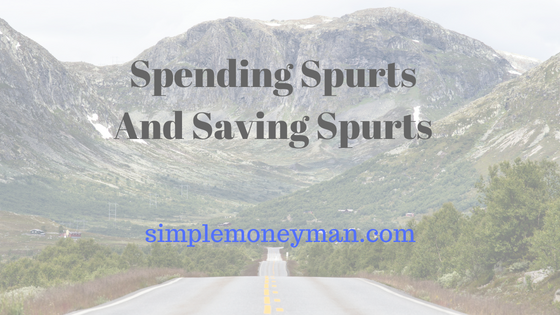 Spending Spurts And Saving Spurts simple money man
