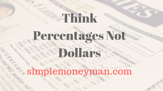 Think Percentages Not Dollars simple money man