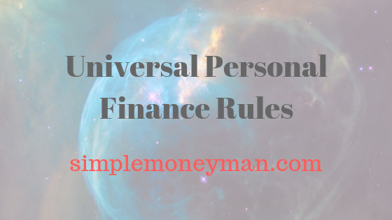 Universal Personal Finance Rules simple money man